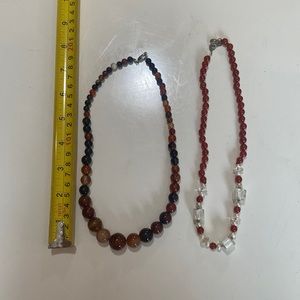 Lot of 2 stone necklaces